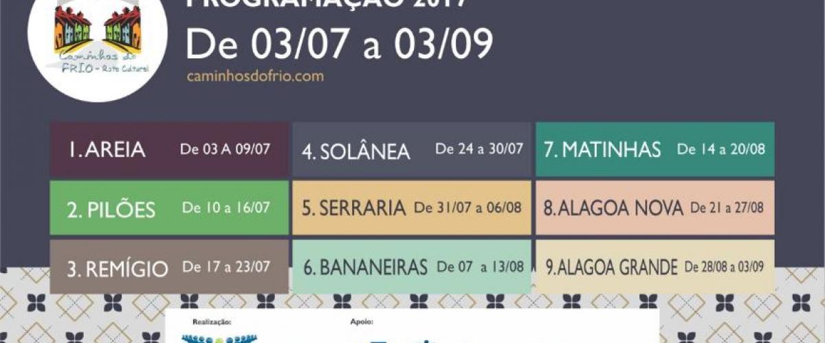 O anúncio do calendário aconteceu durante assembleia do Fórum Turístico do Brejo